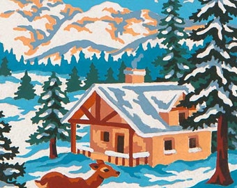 Grafitec Printed Tapestry/Needlepoint Kit – Winter Wonderland (Deer)