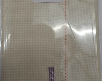 Zweigart Cream 16 count Aida Cross Stitch Fabric 55 x 50cm with Needle