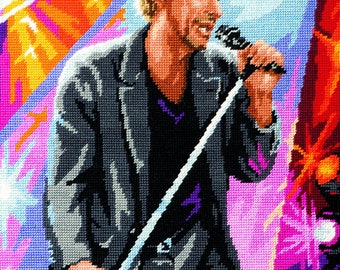 Royal Paris Tapestry/Needlepoint Canvas - Jonny Hallyday