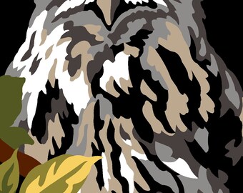 SEG de Paris Tapestry/Needlepoint Kit – Owl (Chouette)