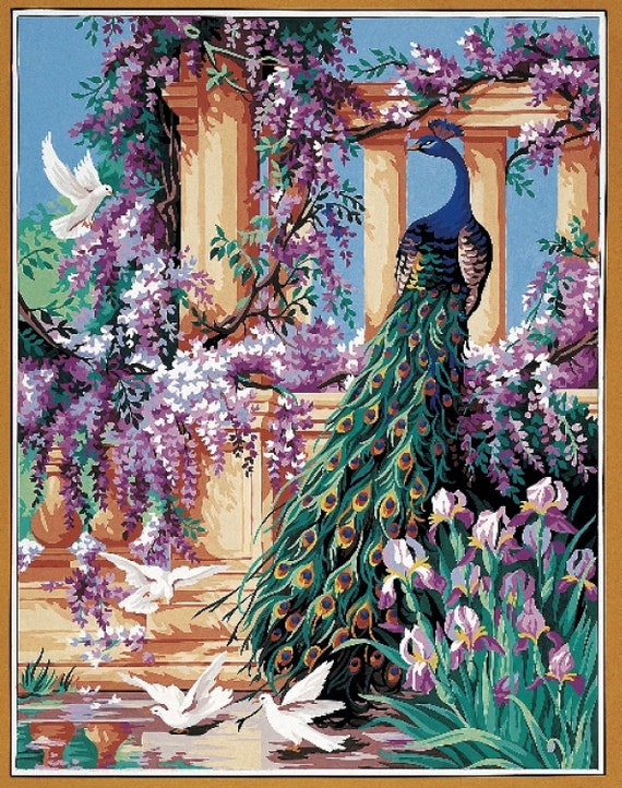 Peacock Tapestry Wall Hanging Kit, Peacock Tapestry Kit, Peacock  Needlepoint Kit, Arts And Crafts Tapestry Kit