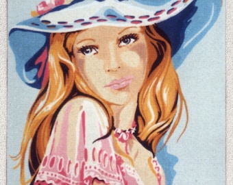 Diamant Tapestry/Needlepoint Kit – Girl with Blue Hat