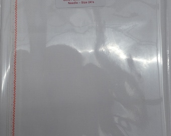 Zweigart White 16 count Aida Cross Stitch Fabric 55 x 50cm with Needle