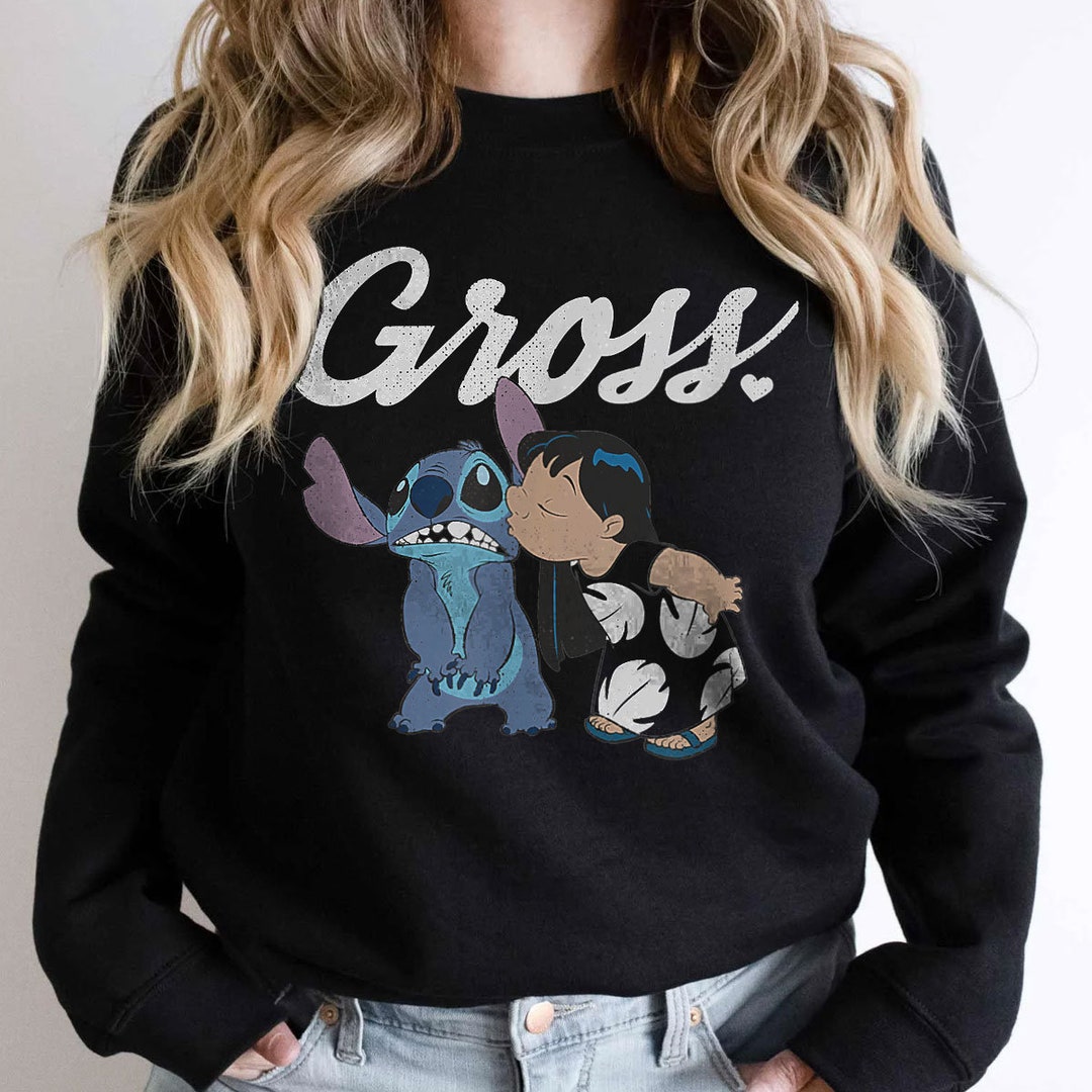 Disney Lilo & Stitch Gross Kiss Sweatshirt Disney Sweatshirt - Etsy