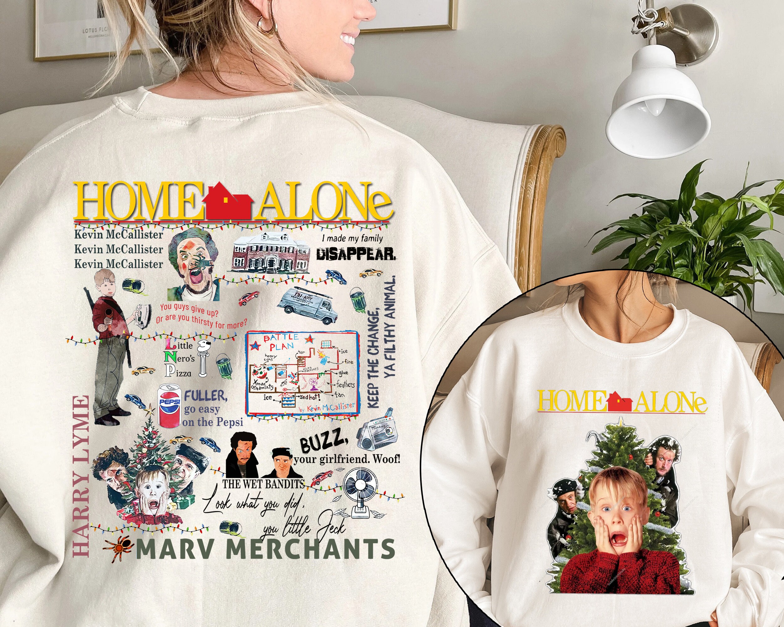 Discover Home Alone Christmas Sweatshirt, Kevin Home Alone Shirt, Christmas Movie Sweatshirt