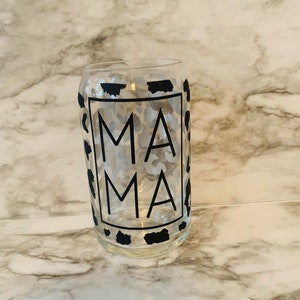 Mama Leopard beer can glass