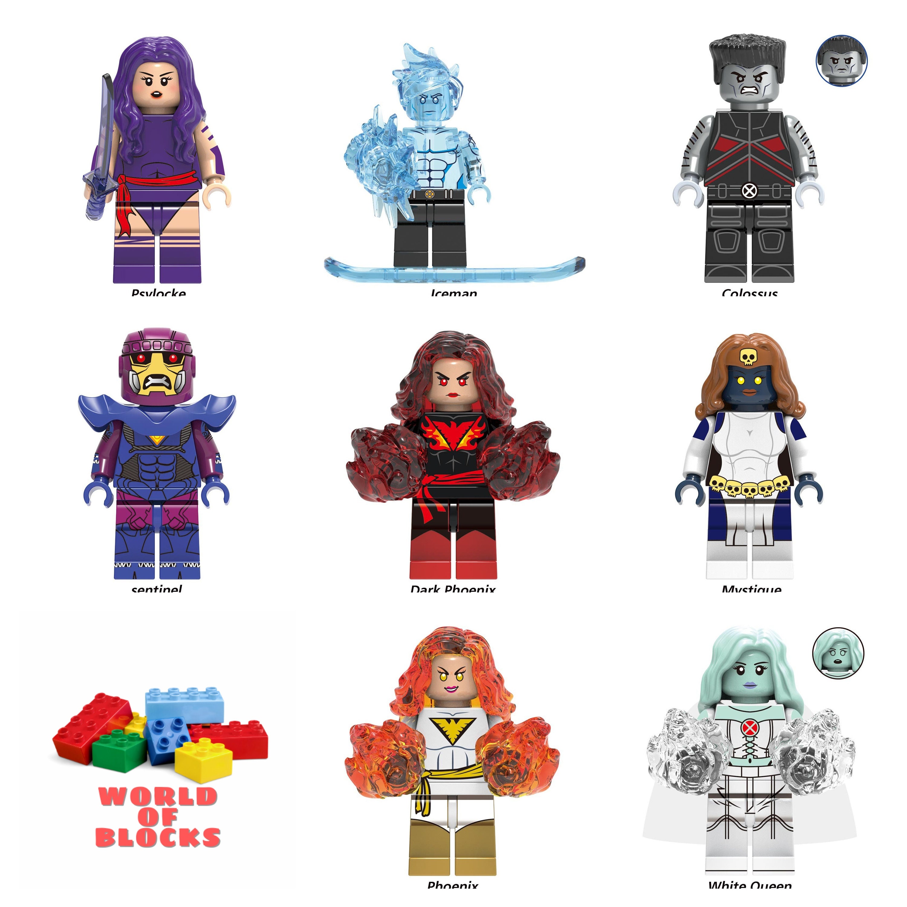 Building Block X-men Minifigure Lego Minifigure Movie Set - Etsy