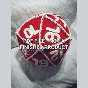 PDF - Big D-20 Pillow CROCHET PATTERN