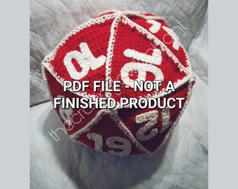 PDF - Big D-20 Pillow CROCHET PATTERN