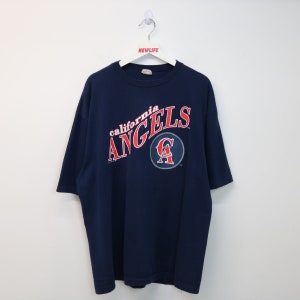 Vintage 80s Los Angeles Angels T-shirt Mens S Sand Knit MLB