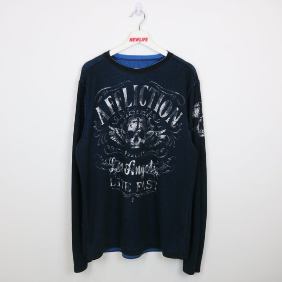 Y2K Affliction Live Fast Reversible Long Sleeve Tee - XL - Etsy