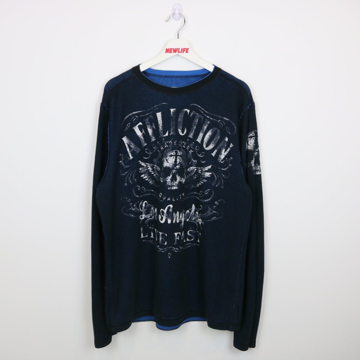 Y2K Affliction Live Fast Reversible Long Sleeve Tee - XL - Etsy