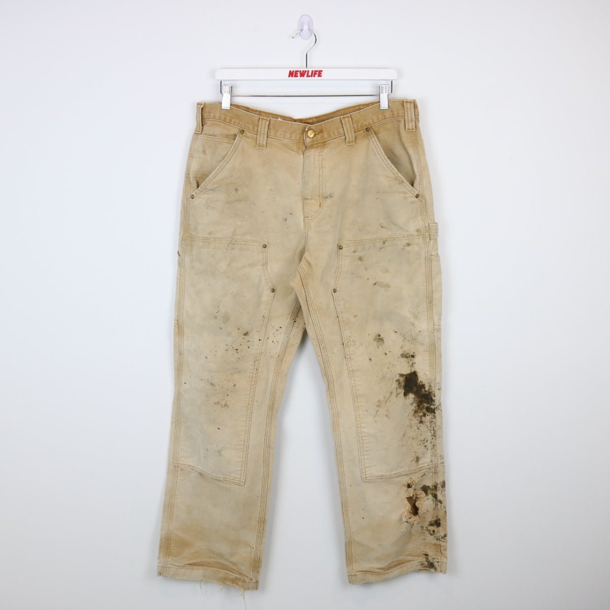 パンツ 00s Carhartt Double Knee Pants 2000's Carhartt Double Knee Pants Brown (35x30) – outkits.com