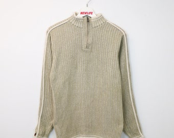 Vintage Point Zero Quarter Zip Knit Sweater - S