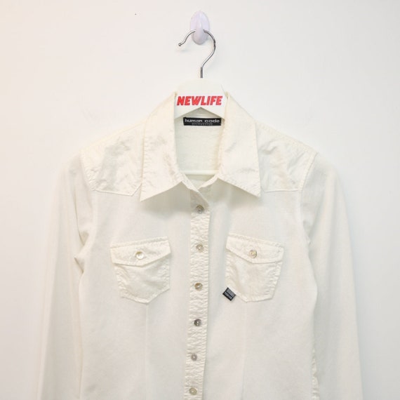 Vintage Human Code Button Up - XS - image 3