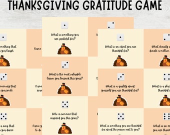 Thanksgiving Gratitude Game, Instant Download Printable, Dinner Game, Family Activities, Fun Party Idea, Family Conversations, Kids Game