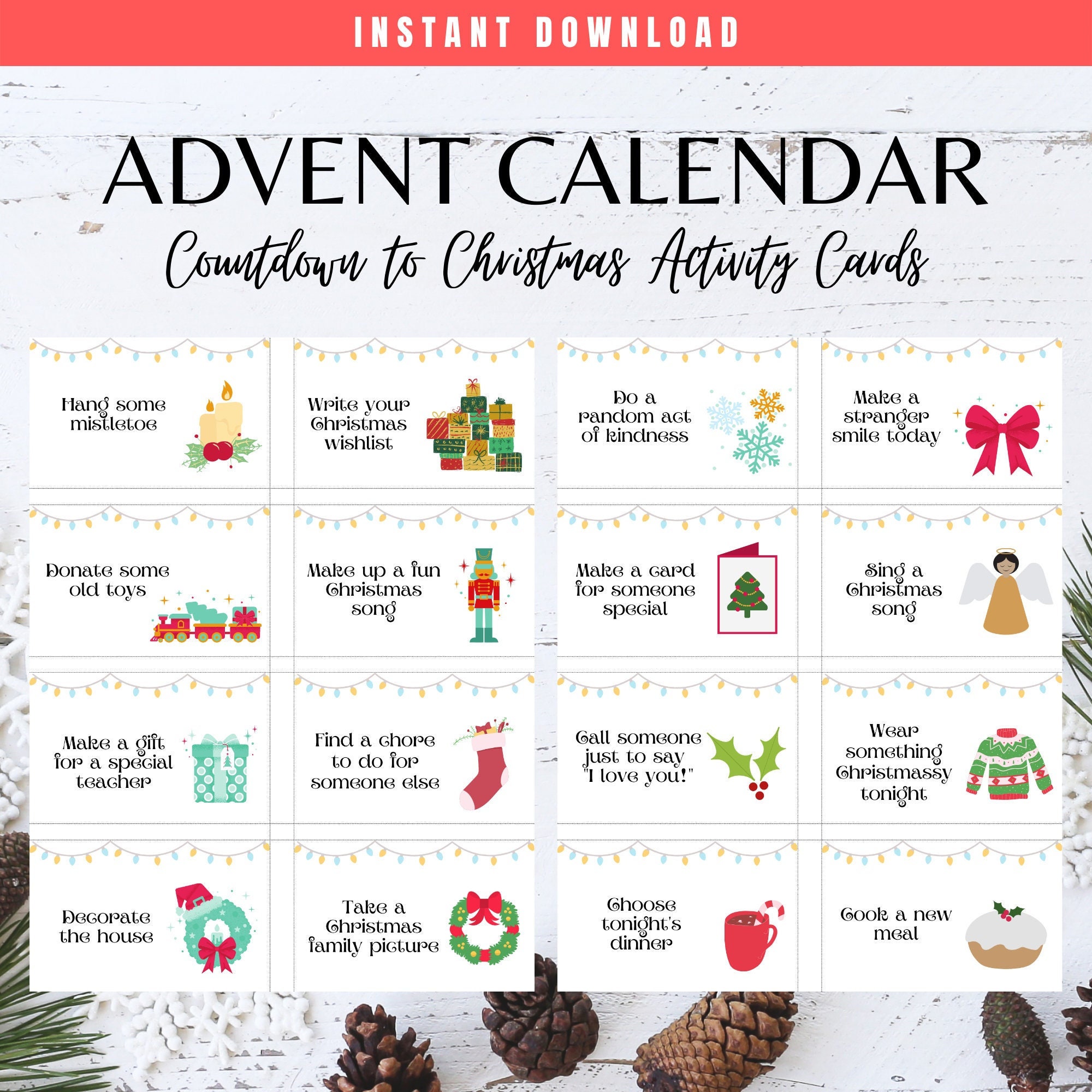 Advent Cards 🕯️Countdown To Christmas