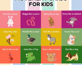 Mindfulness Movement Cards for Kids | SEL Activity | Classroom Printable | Calm Corner | Teacher Resource | Homeschool