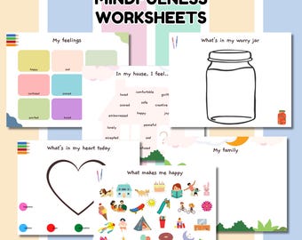 Mindfulness Worksheets for Kids | Emotions Activities | Social Emotional Learning | Calm Down Corner | Teacher Resource