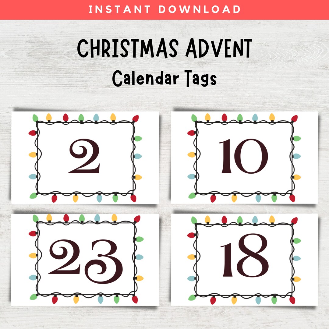 Christmas Advent Calendar Numbers Tags, Countdown to Christmas Calendar Cards, Printable Advent Cards, Printable Tags, DIY Advent Calendar - Etsy christmas-advent-calendar-numbers-tags-countdown-to-christmas-calendar-cards-printable-advent-cards-printable-tags-diy-advent-calendar-etsy