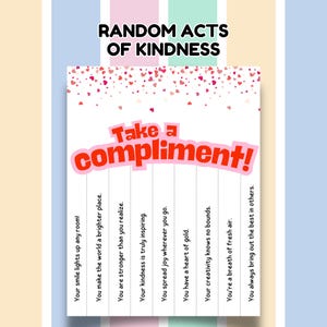 Tear Off Compliments Flyer: Printable Kindness Quotes (PDF)