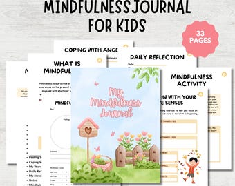 Mindfulness Journal for Kids: Calming Activities, Emotional Regulation (PDF Download)