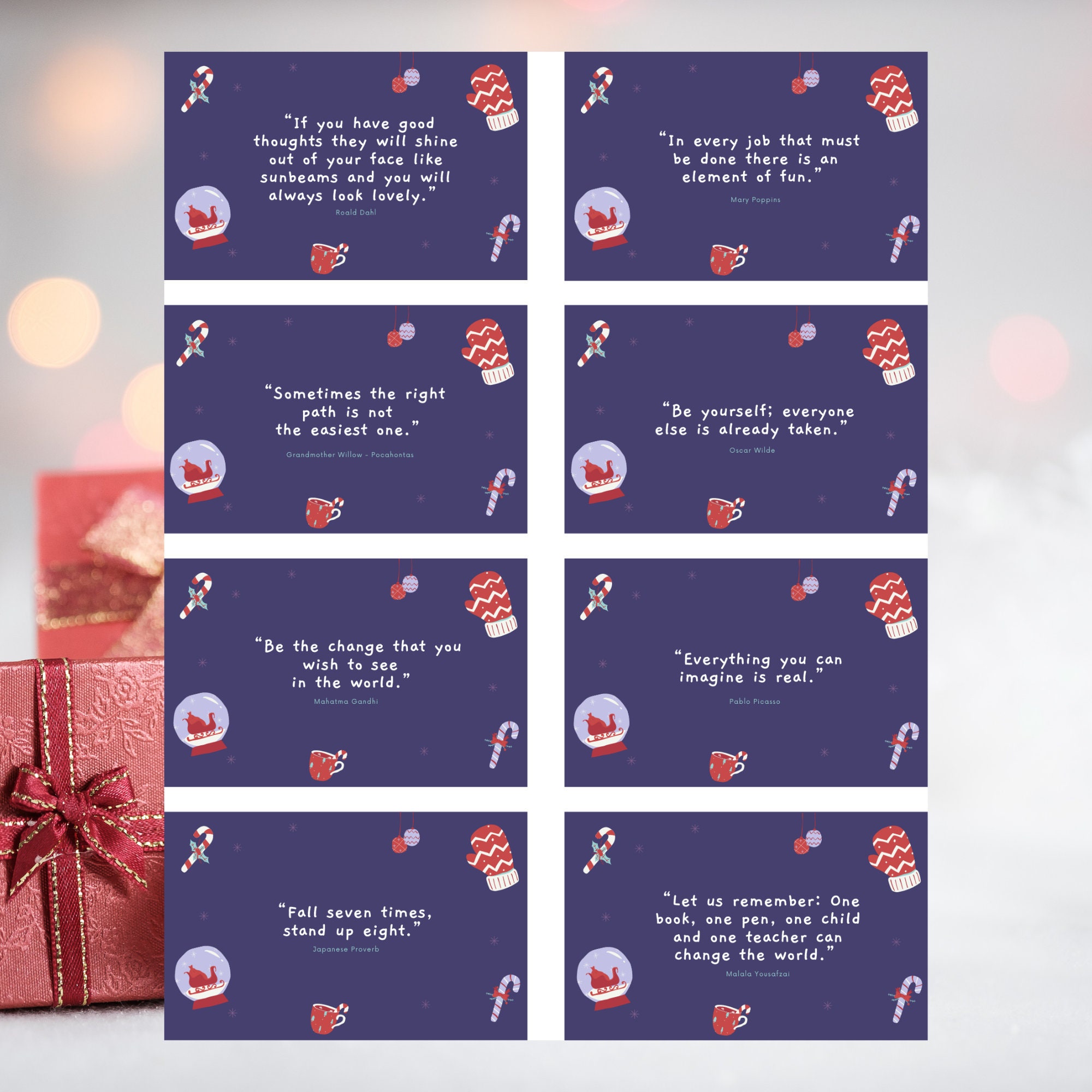 christmas-advent-calendar-positive-quotes-cards-countdown-to-christmas-printable-advent-cards-inspirational-quotes-for-kids-etsy