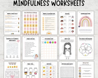 Feuilles d'exercices de pleine conscience pour les enfants : activités de régulation des émotions (PDF)