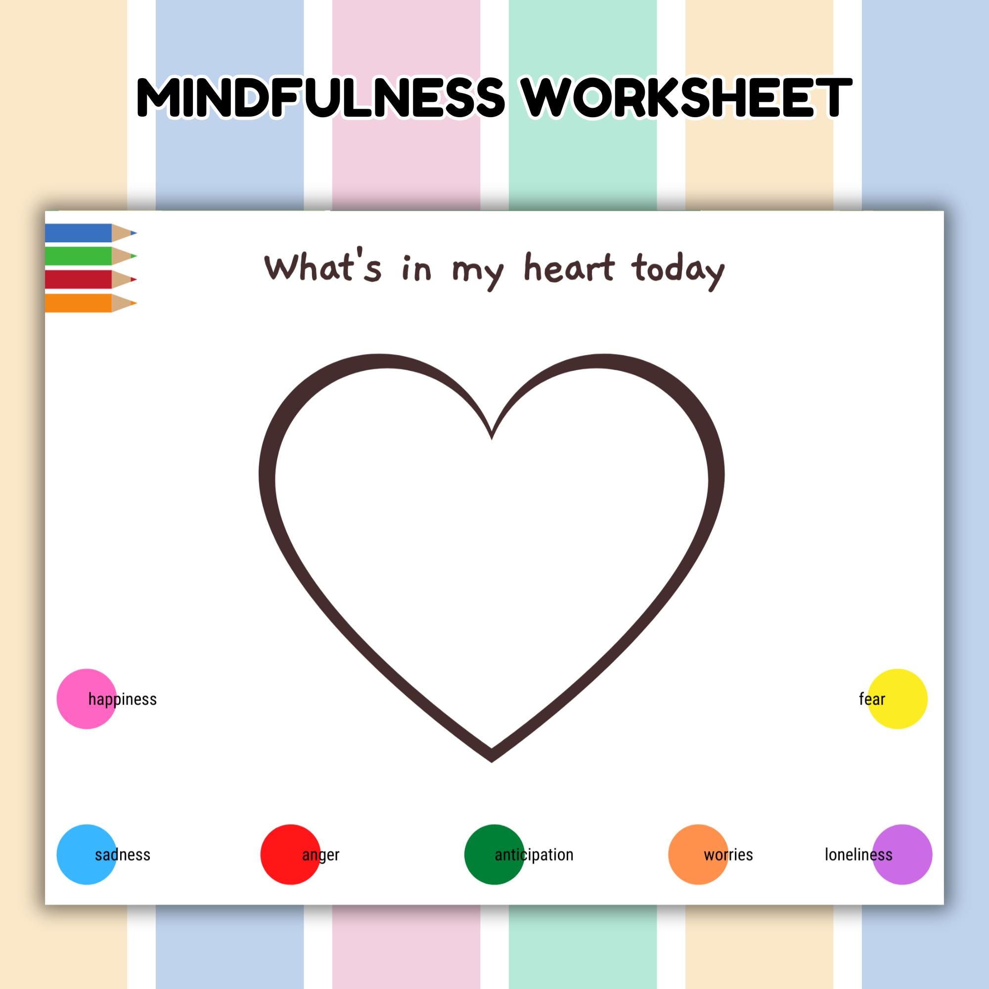 Emotions Worksheet for Kids | Mindfulness Activity | Social