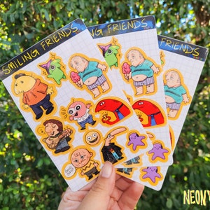 Smiling Friends Inspired Sticker Sheet