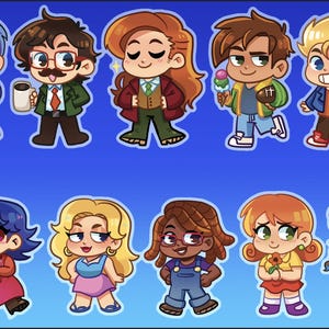 Stardew Valley Bachelors and Bachelorettes 3&quot;inch epoxy Keychains