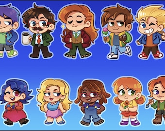 Stardew Valley Bachelors and Bachelorettes 3"inch epoxy Keychains