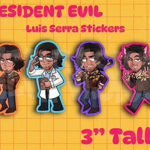 Resident Evil Chibi Badges Leon Kennedy Luis Serra Ada 