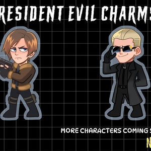 Resident Evil Biohazard Charms Leon Kennedy Albert Wesker