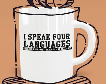 Language Mug - Birthday Gift, Funny Mug, Funny Coffee Mug, Funny Birthday Gift, Joke Mug, Cool Coffee Mugs, Gag Gift, Adult Humor