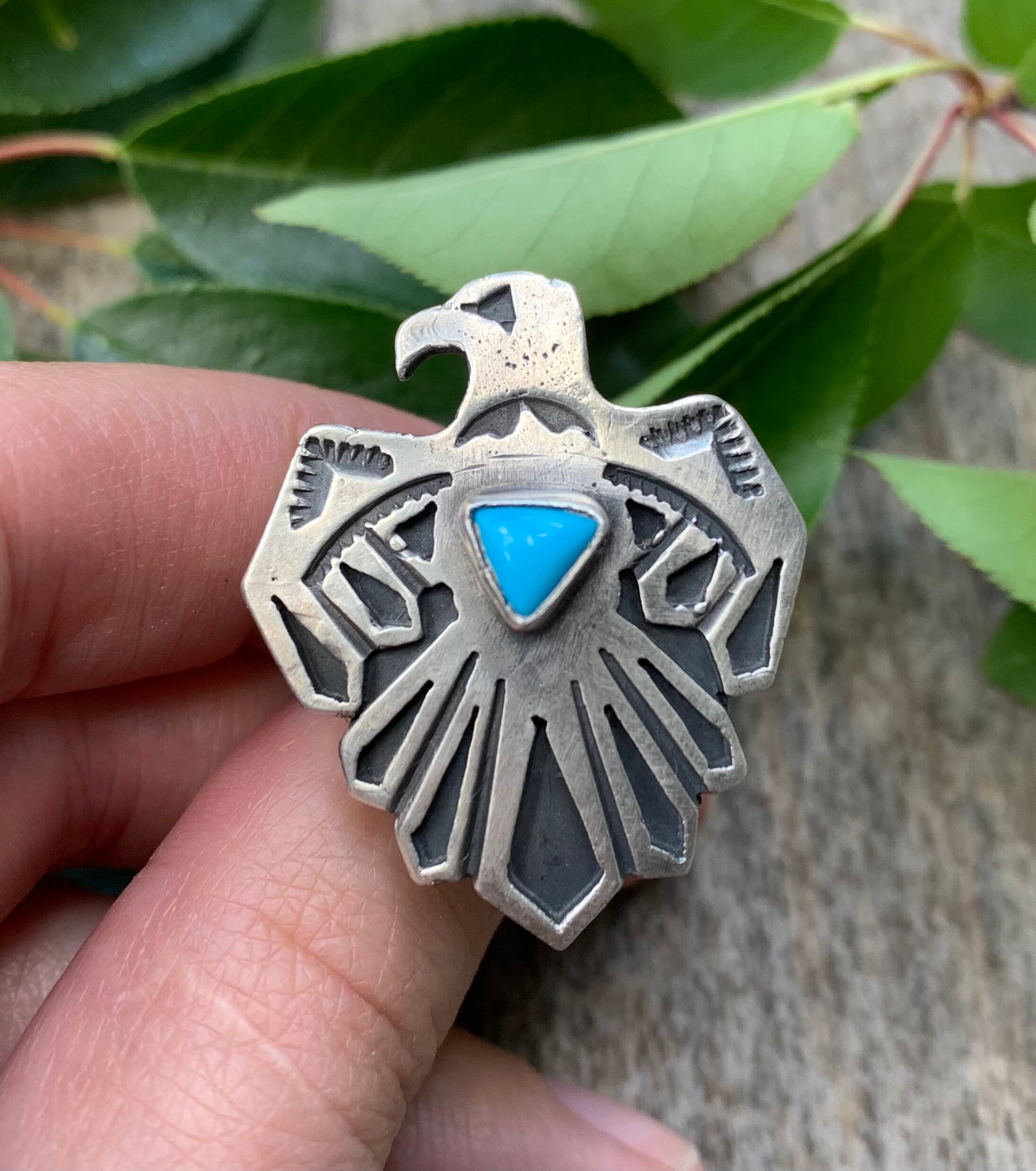 Vintage Native American Navajo Sterling Silver Turquoise