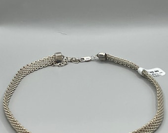 18" Sterling Silver 925 Mesh Chain Necklace 41.15g  Heavy Woven Link 925