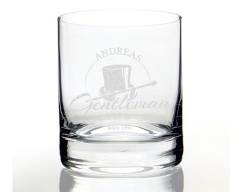 Whiskyglas mit Gravur, Whiskeyglas personalisiert, Geschenk für Frau und Mann