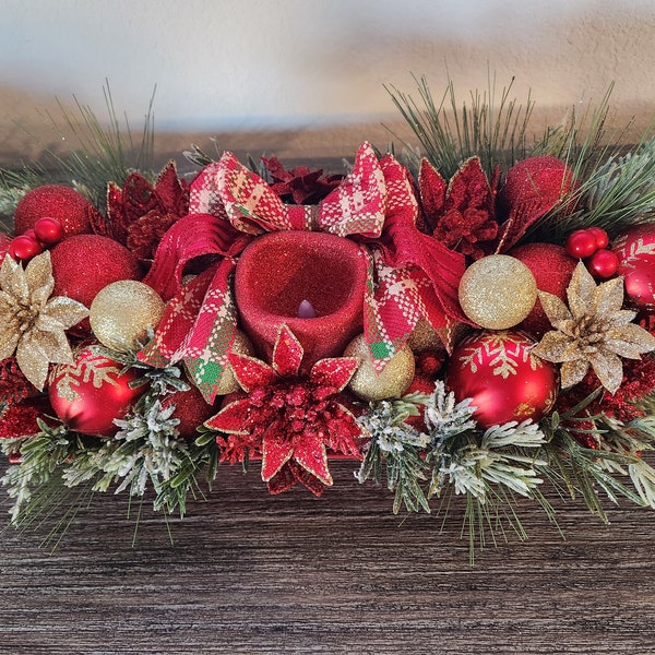 Red Gold Centerpiece - Etsy