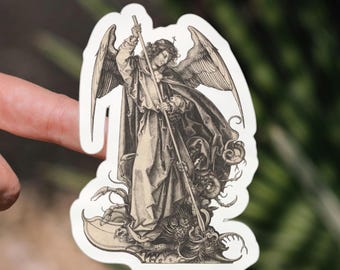St. Michael Erzengel Aufkleber | Katholischer Aufkleber, Laptop, Auto, Wasserflasche *No A.I.*