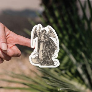 St. Michael the Archangel | Catholic Sticker Decal for Laptop, Car, Books, Water Bottle etc. | For Teens, Priest, etc. | Bumper Sticker |