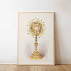 Monstrance Digital Print - Eucharist in Monstrance - Print Yourself to Large Size High Quality