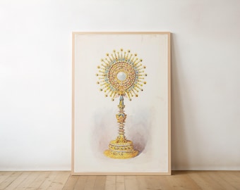 Monstranz Eucharistie Digitaldruck - Hochwertige Großformat (Print Yourself) *Keine K.I.*