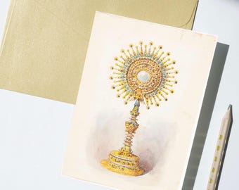 Druckbare Grafik - Monstranz & Eucharistie - Hochwertiger digitaler Download * Keine K.I. *