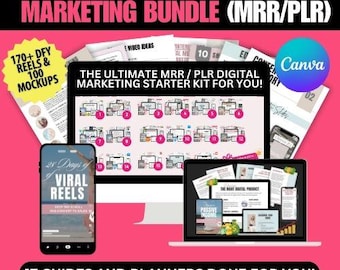 Digital Marketing Course Bundle / Starter Kit / MRR / PLR / Resell Rights / eBooks / Digital Products / Faceless Digital Marketing