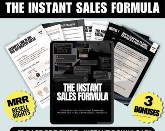 Die Instant-Sales-Formel | Passives Einkommen Ratgeber | Digitaler Download | Digitales Marketing | eBook | MRR