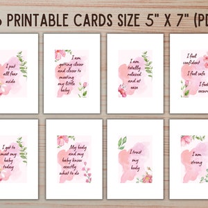 36 Printable Birth Affirmation Cards Digital Download Positive Birth ...