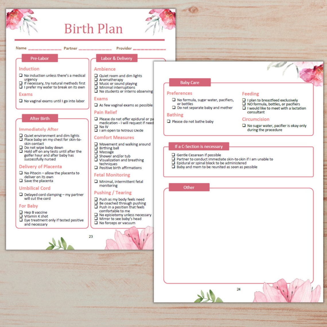 Pregnancy Planner Printable Pregnancy Journal Printable - Etsy