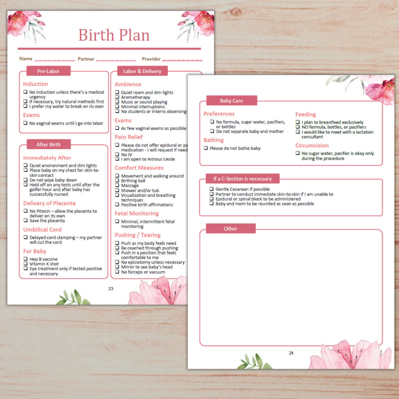 Pregnancy Planner Printable Pregnancy Journal Printable Pregnancy ...