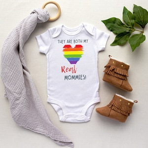 They are Both my Real Mommies | Lesbian Baby Clothes | Lesbian Baby Onesies | Lesbian Pregnancy Announcement | LGBT Baby | Two Moms Onesies